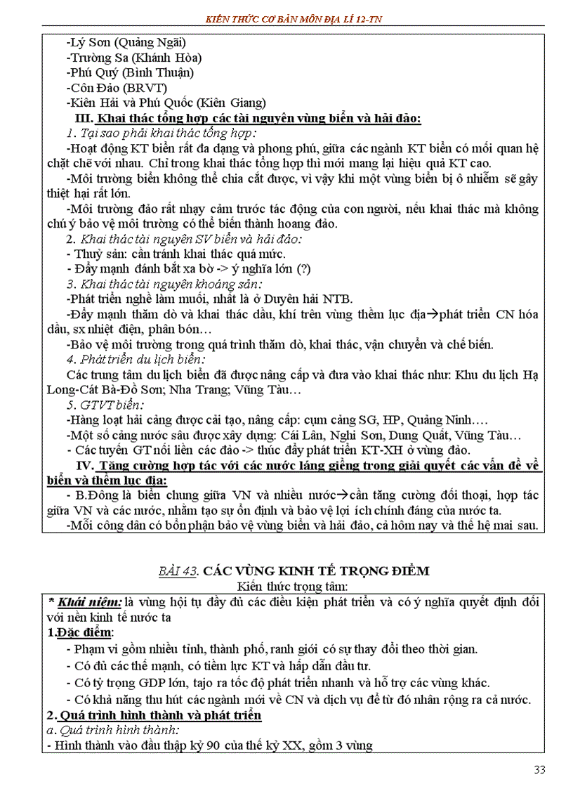 image for page Kiến thức cơ bản Địa lí 12 theo SGK TN