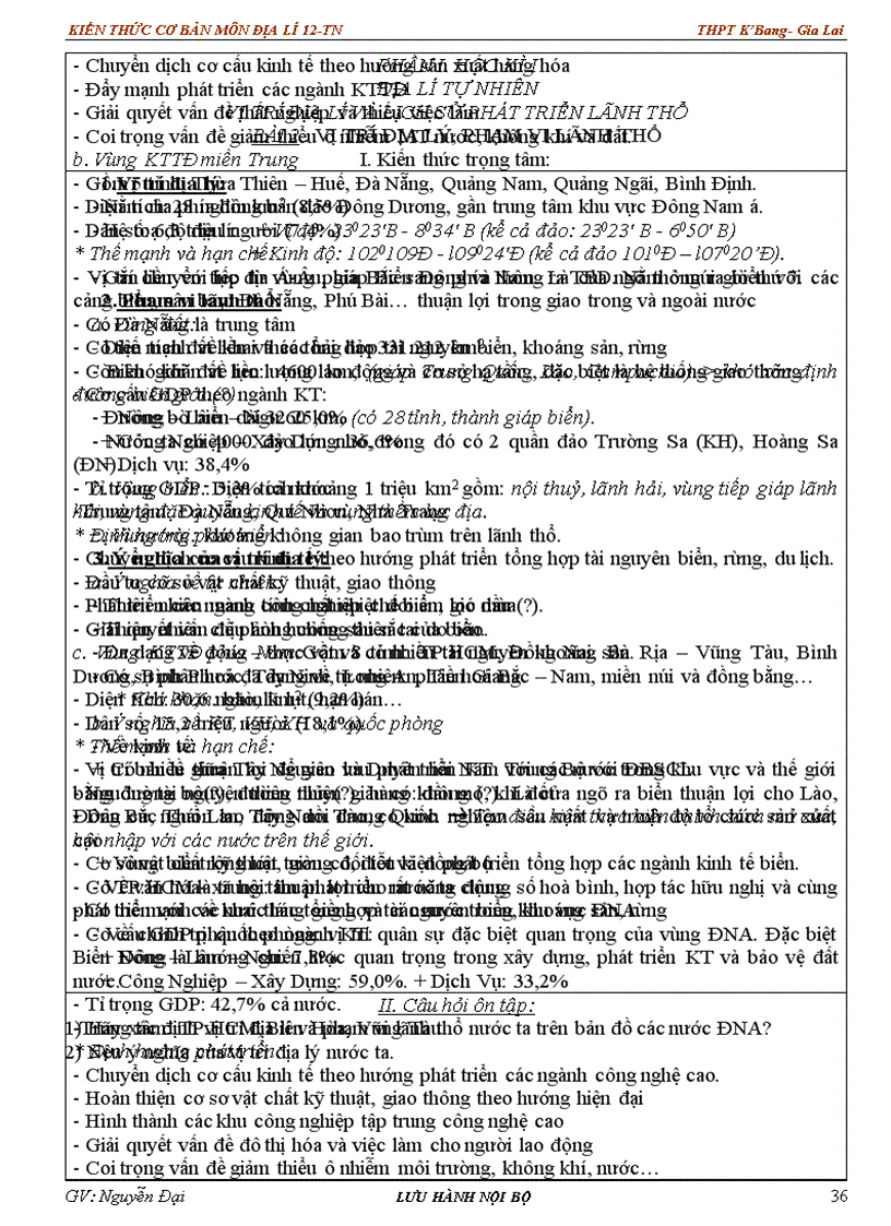 image for page Kiến thức cơ bản ôn thi TN Địa Lí 12 SGK