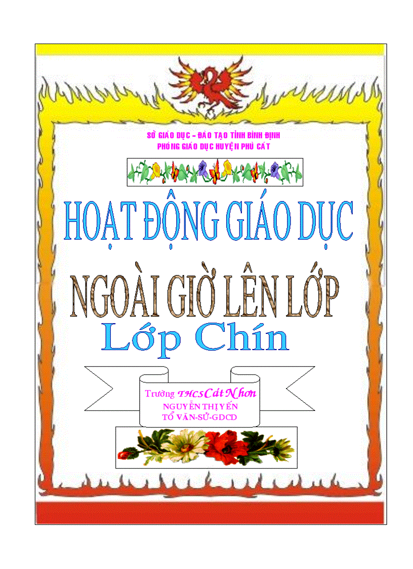 Mẫu bìa giáo án đẹp