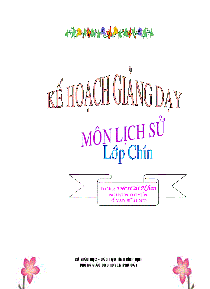 image for page Mẫu bìa giáo án