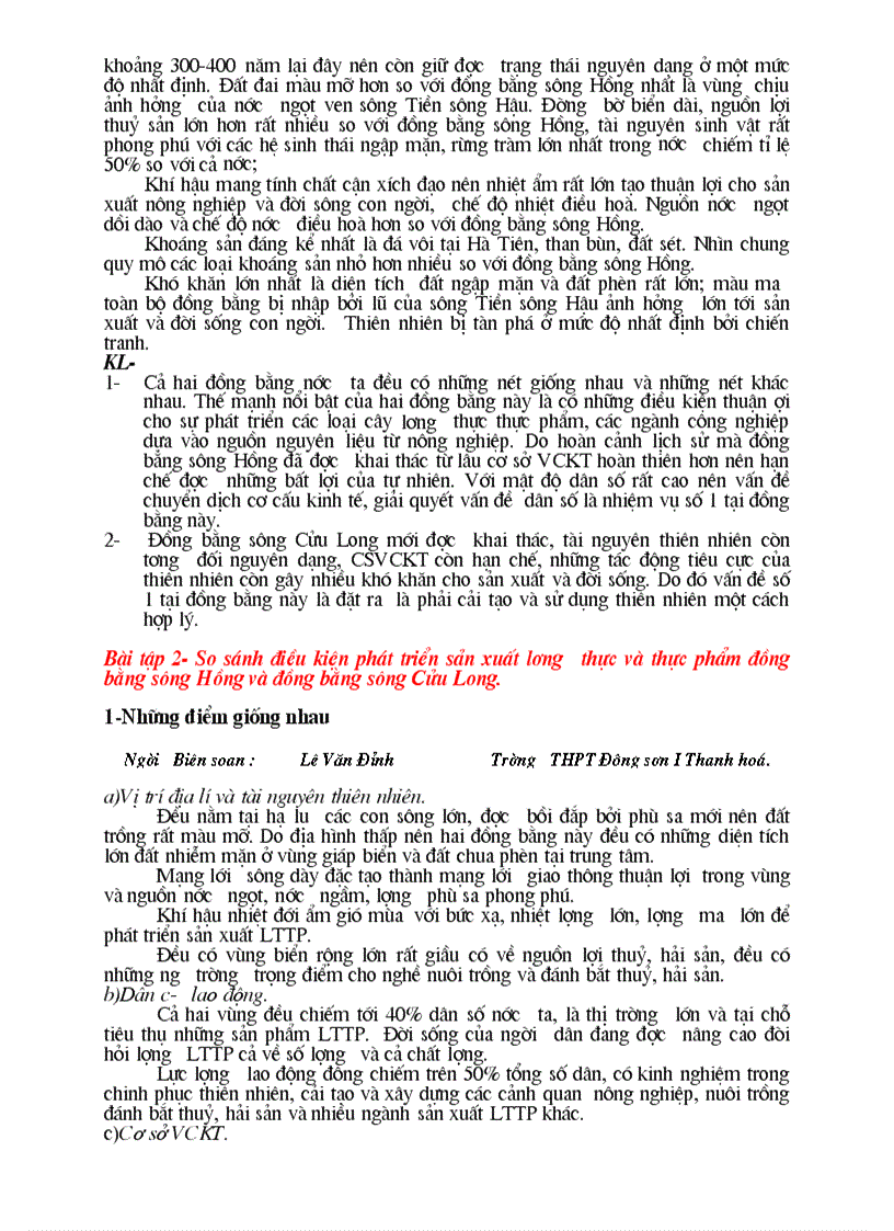 image for page Một số dạng câu hỏi so sánh ôn thi TN ĐH