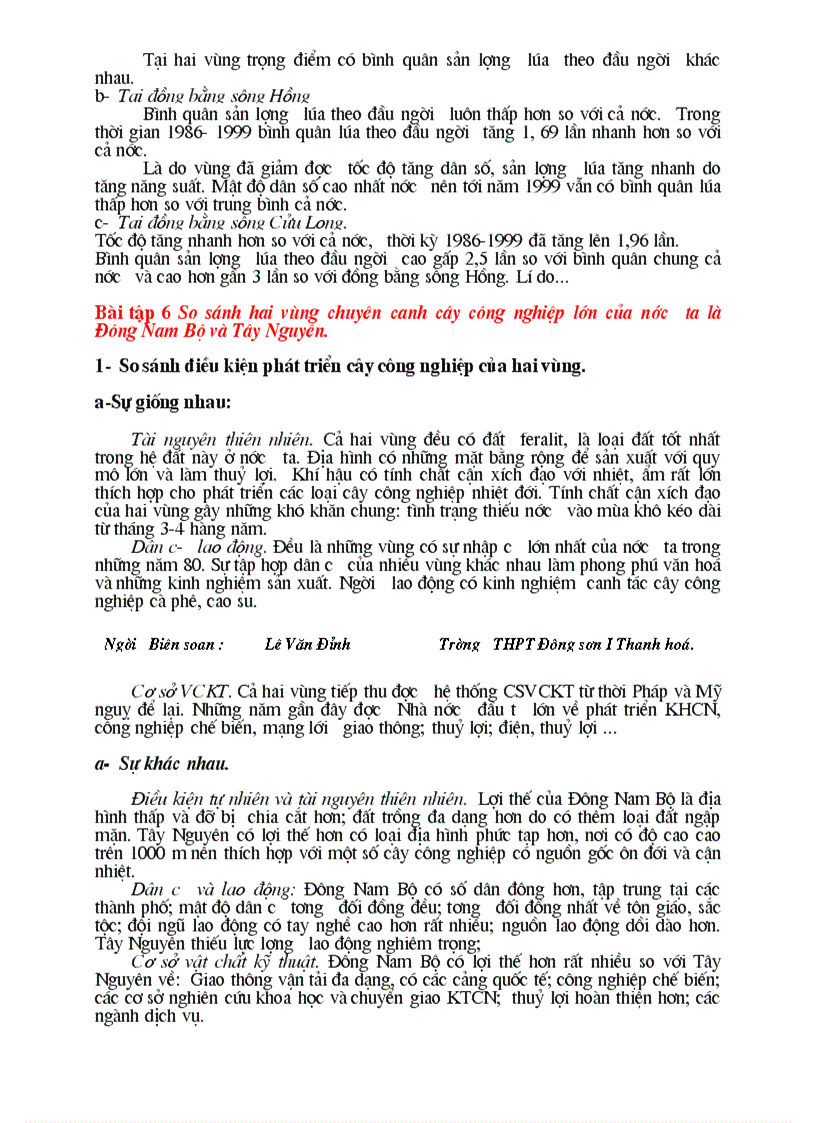 image for page Một số dạng câu hỏi so sánh ôn thi TN ĐH