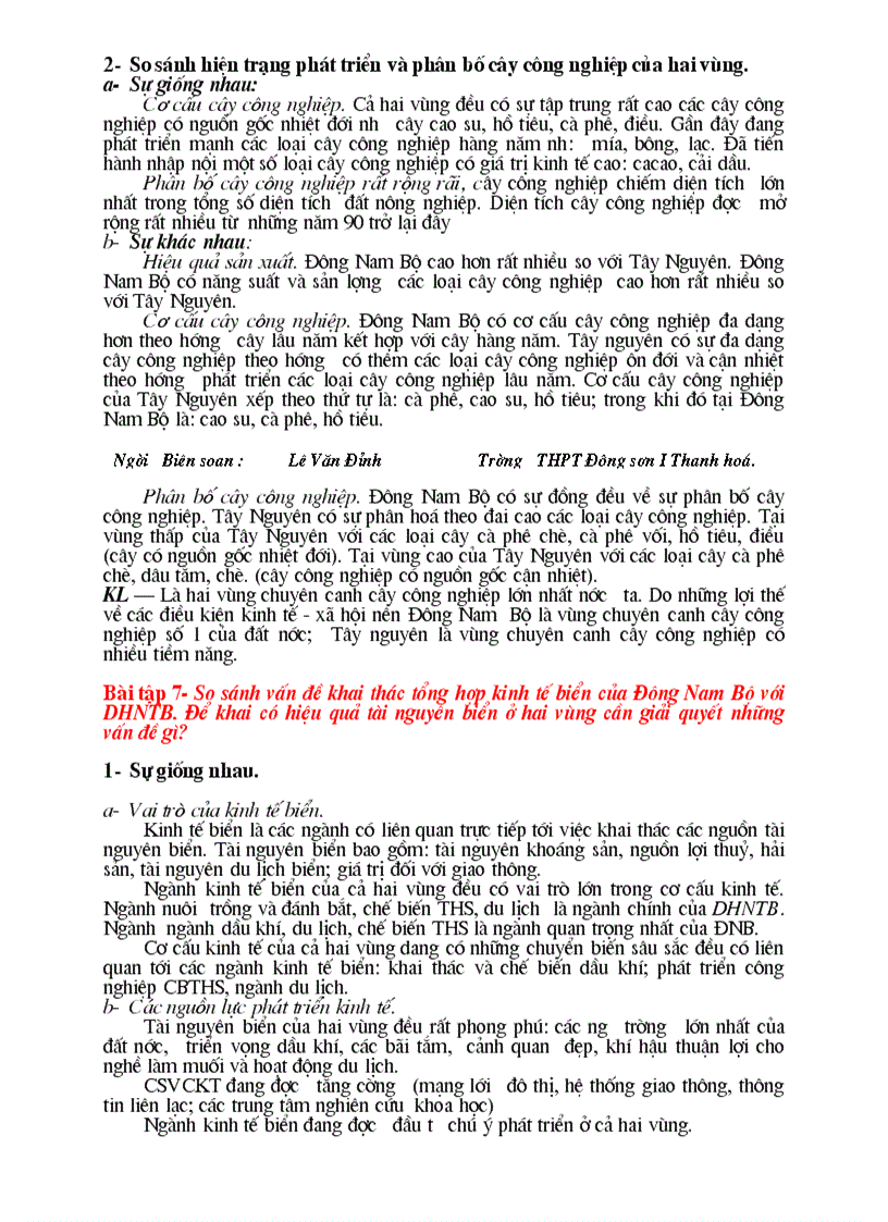 image for page Một số dạng câu hỏi so sánh ôn thi TN ĐH