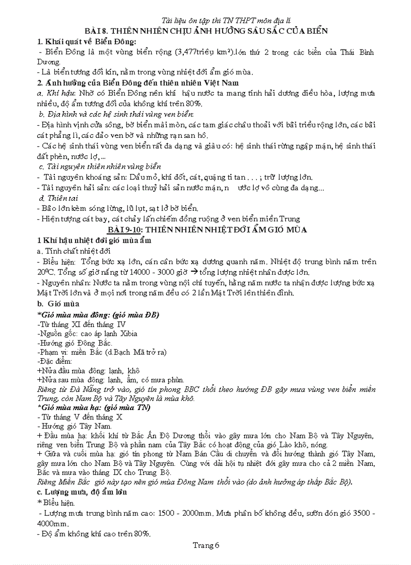 image for page Ôn thi TN địa lí theo Chuẩn KTKN