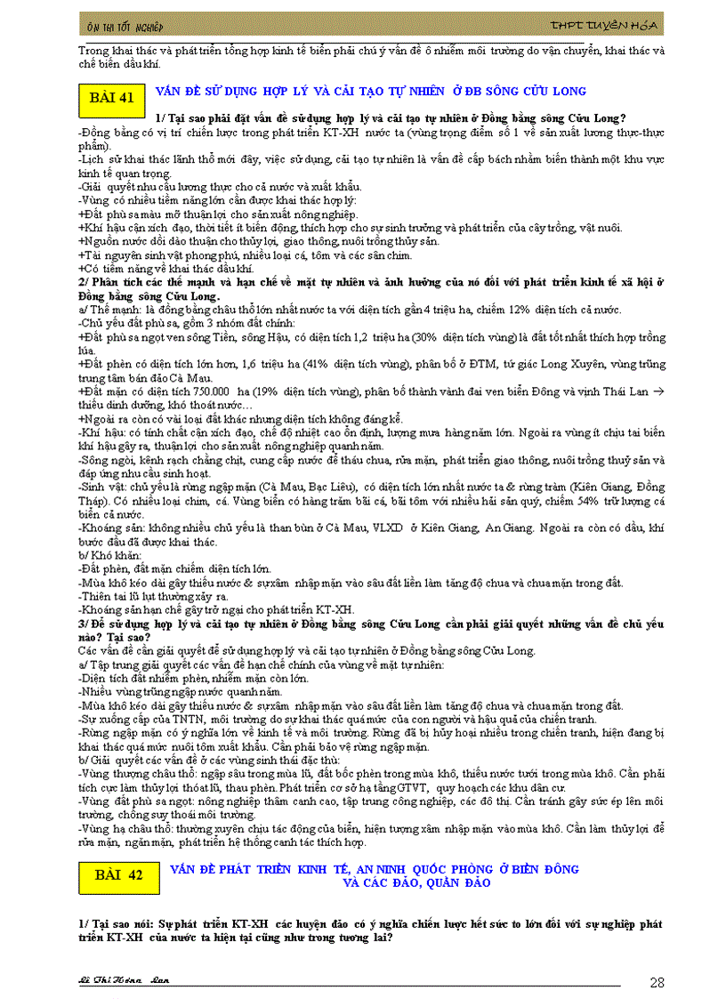 image for page Ôn thi tn địa lý theo câu hỏi