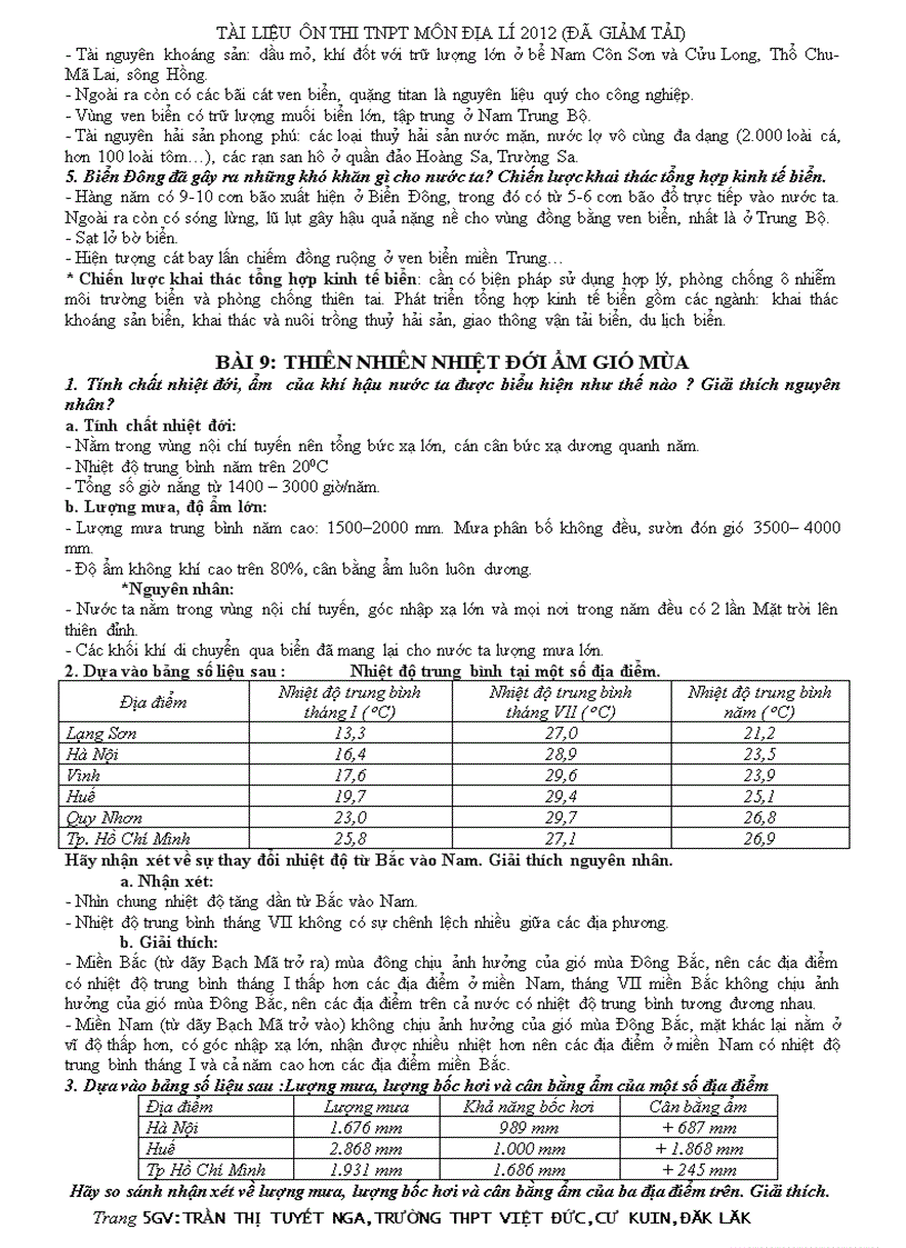 image for page Ôn thi tnpt địa lí 2012