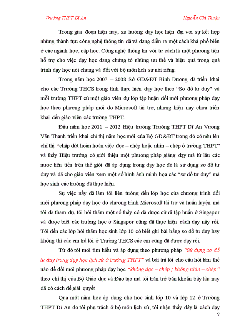 image for page SKKN Sử dụng sơ đồ tư duy trong dạy học