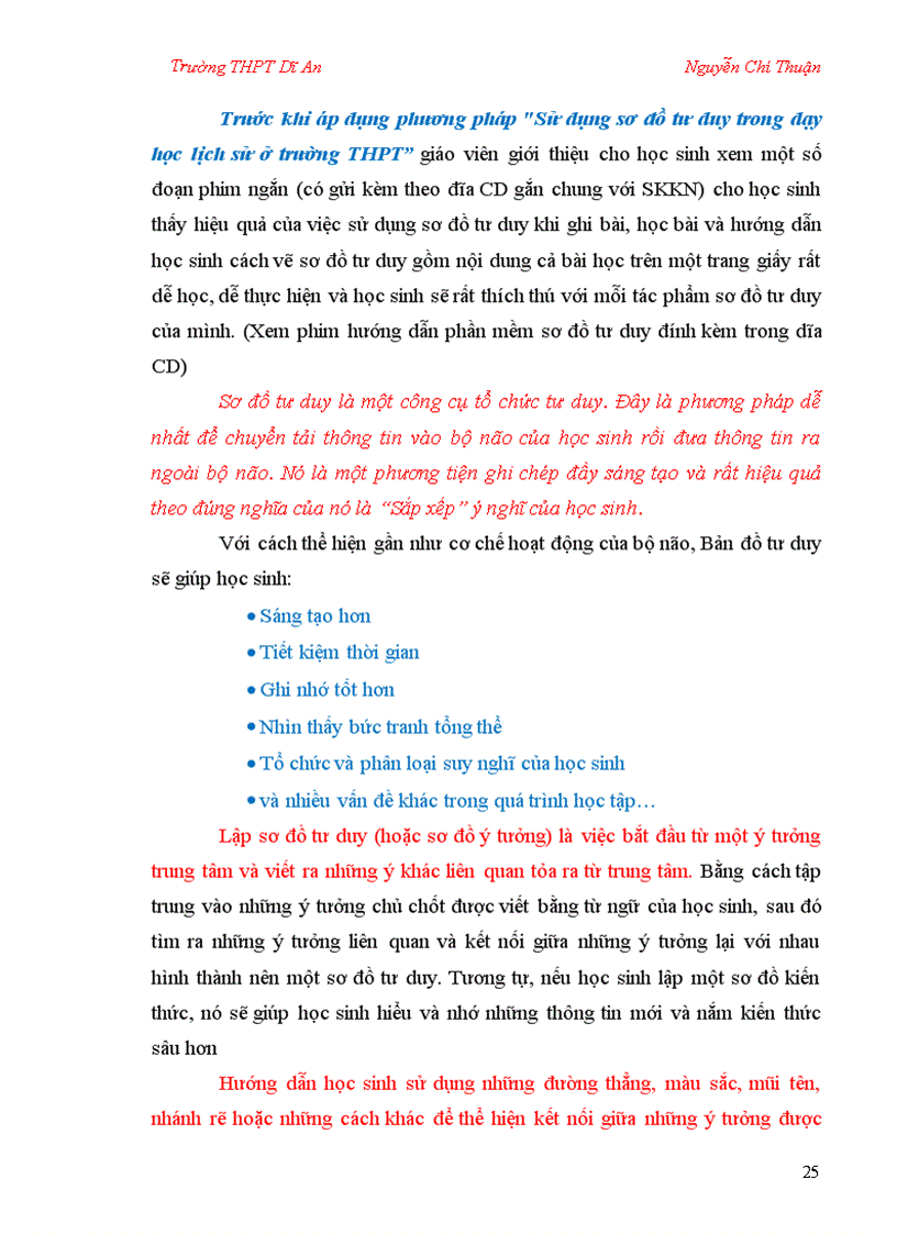 image for page SKKN Sử dụng sơ đồ tư duy trong dạy học