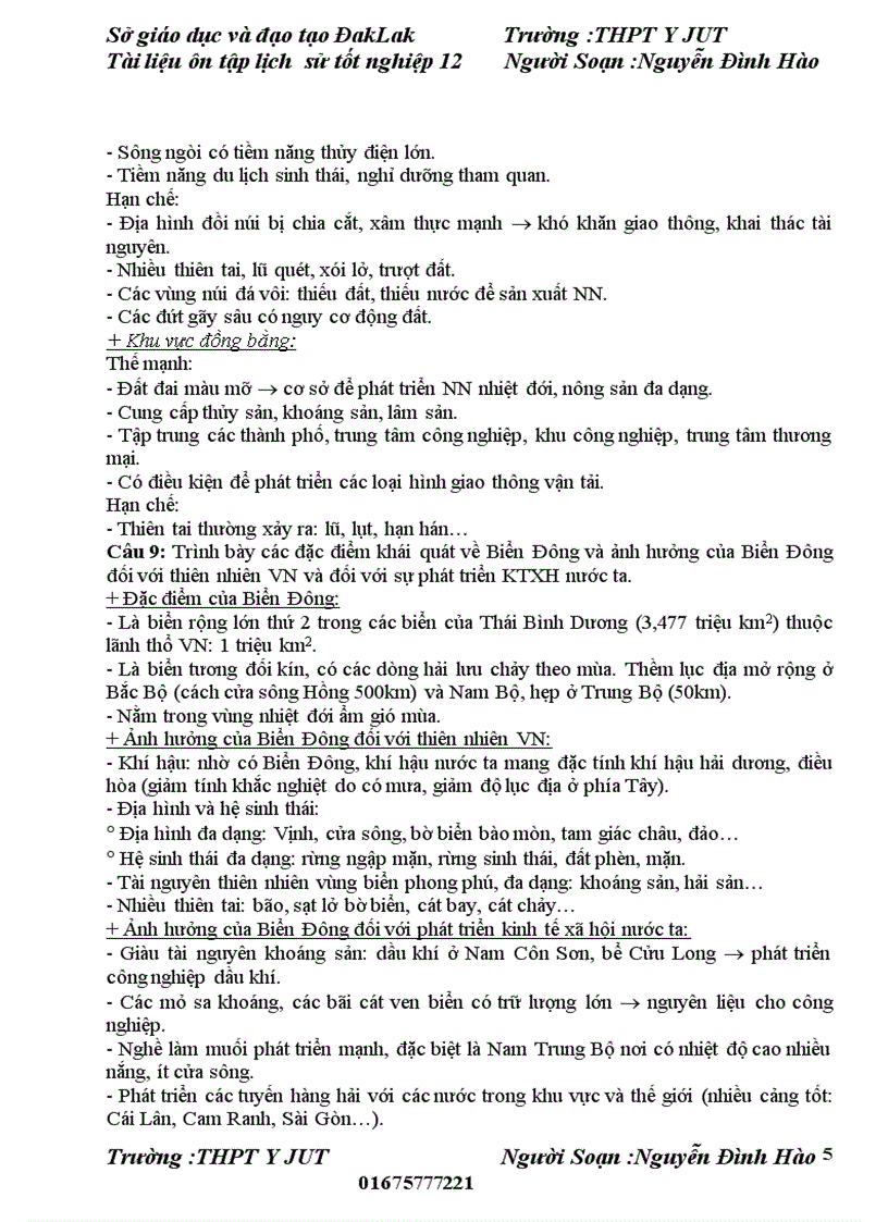 image for page Tài liệu ôn thi đai học mon địa lí