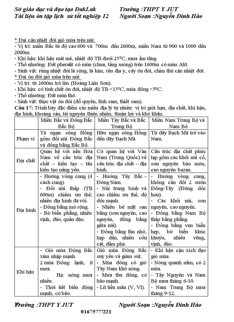 image for page Tài liệu ôn thi đai học mon địa lí