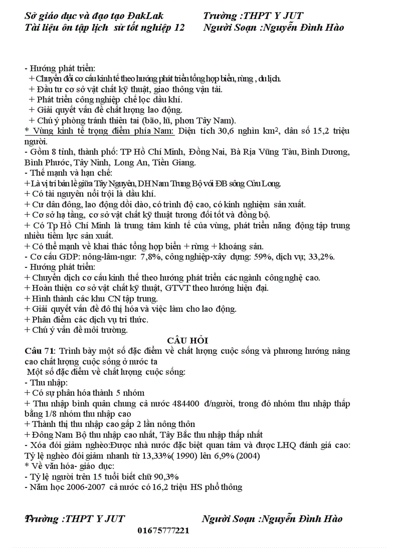 image for page Tài liệu ôn thi đai học mon địa lí