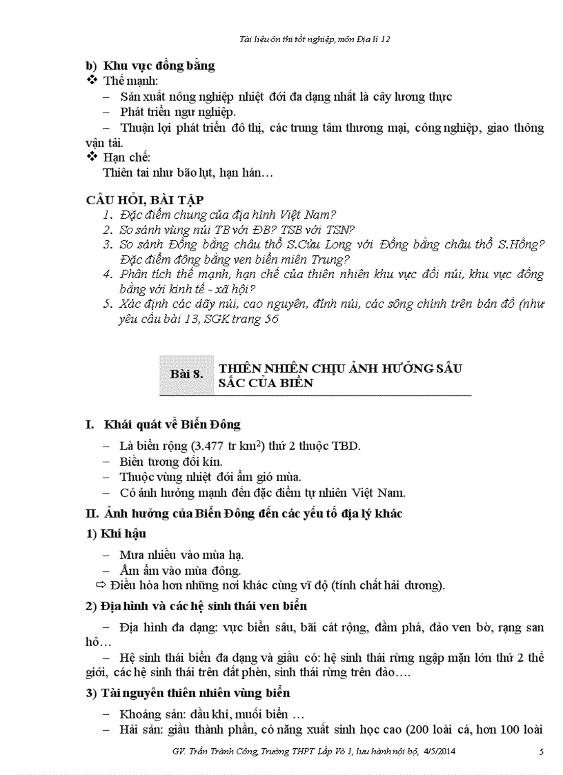 image for page Tài liệu ôn thi Địa lý Tập 1