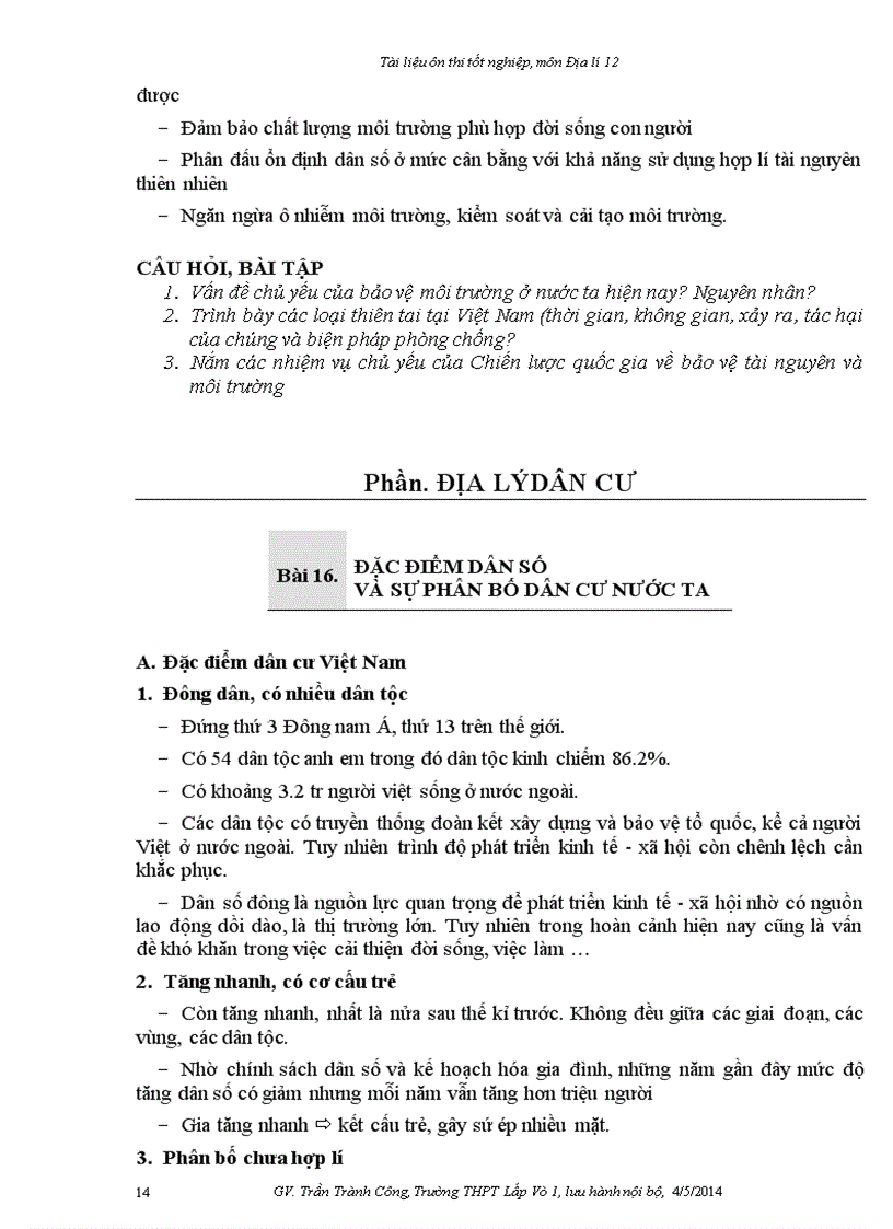 image for page Tài liệu ôn thi Địa lý Tập 1