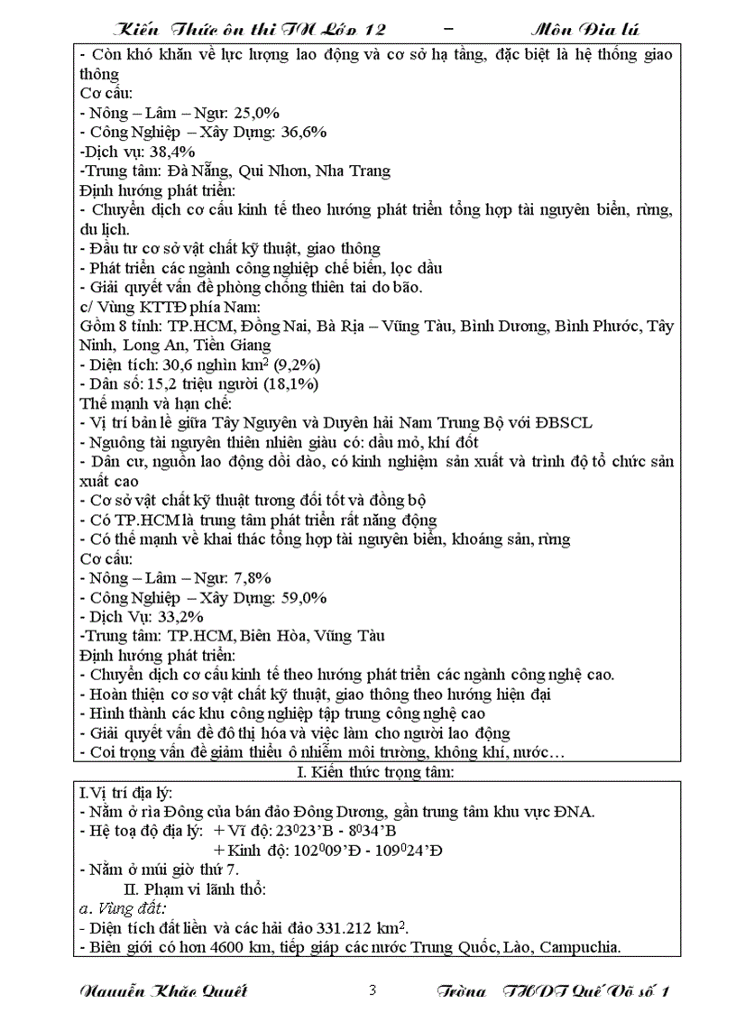 image for page Tài liệu ôn thi TN môn Địa lý 2010