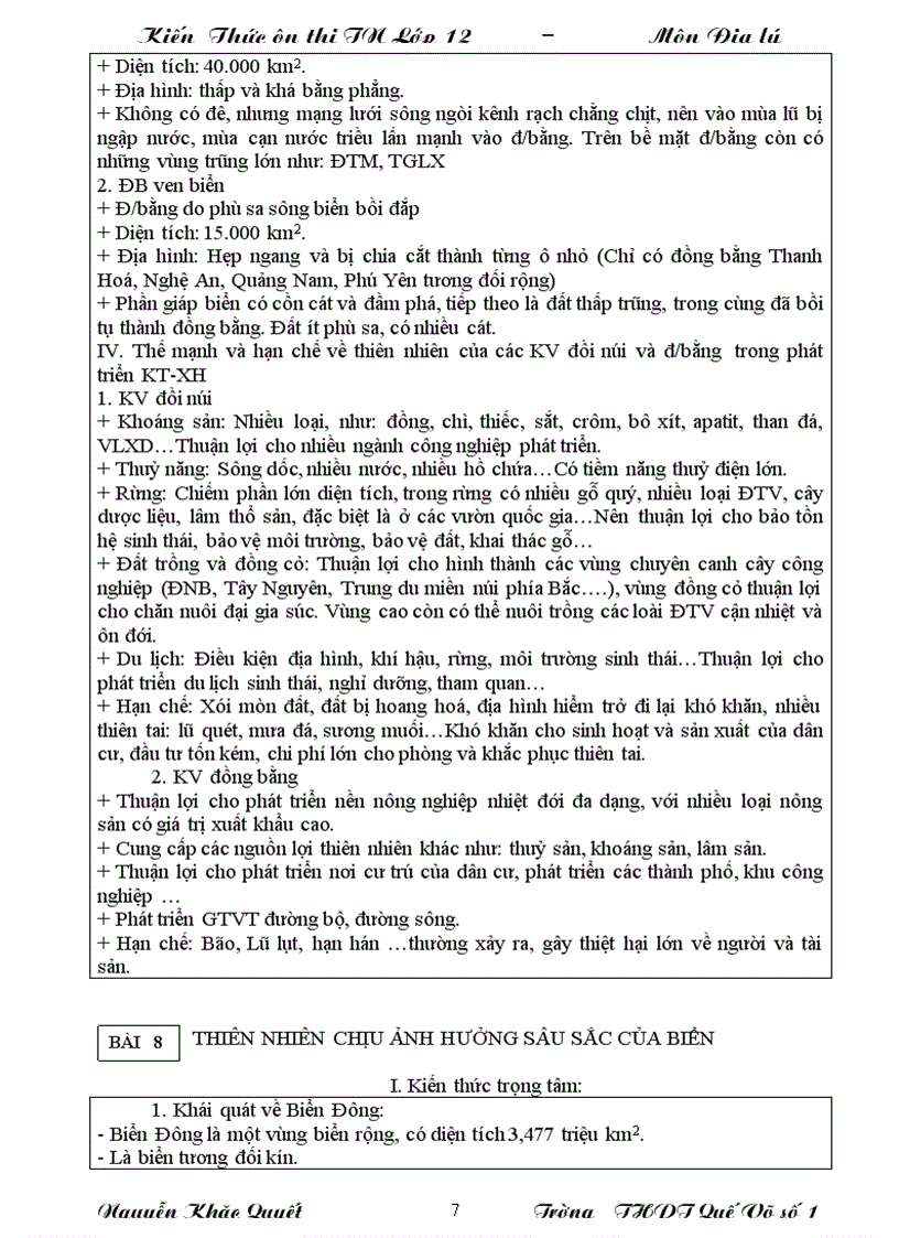 image for page Tài liệu ôn thi TN môn Địa lý 2010