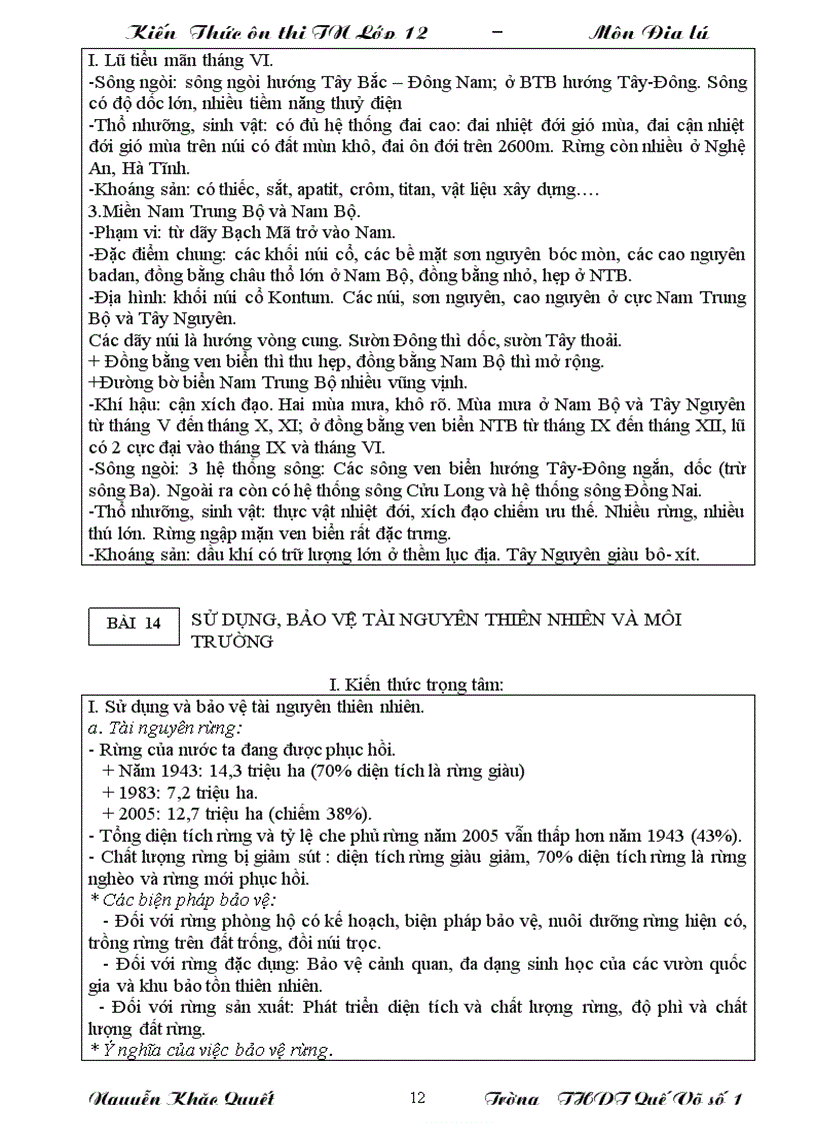 image for page Tài liệu ôn thi TN môn Địa lý 2010