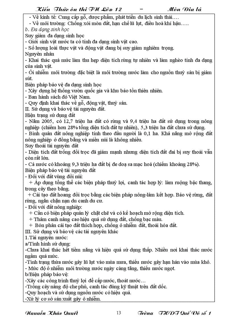 image for page Tài liệu ôn thi TN môn Địa lý 2010