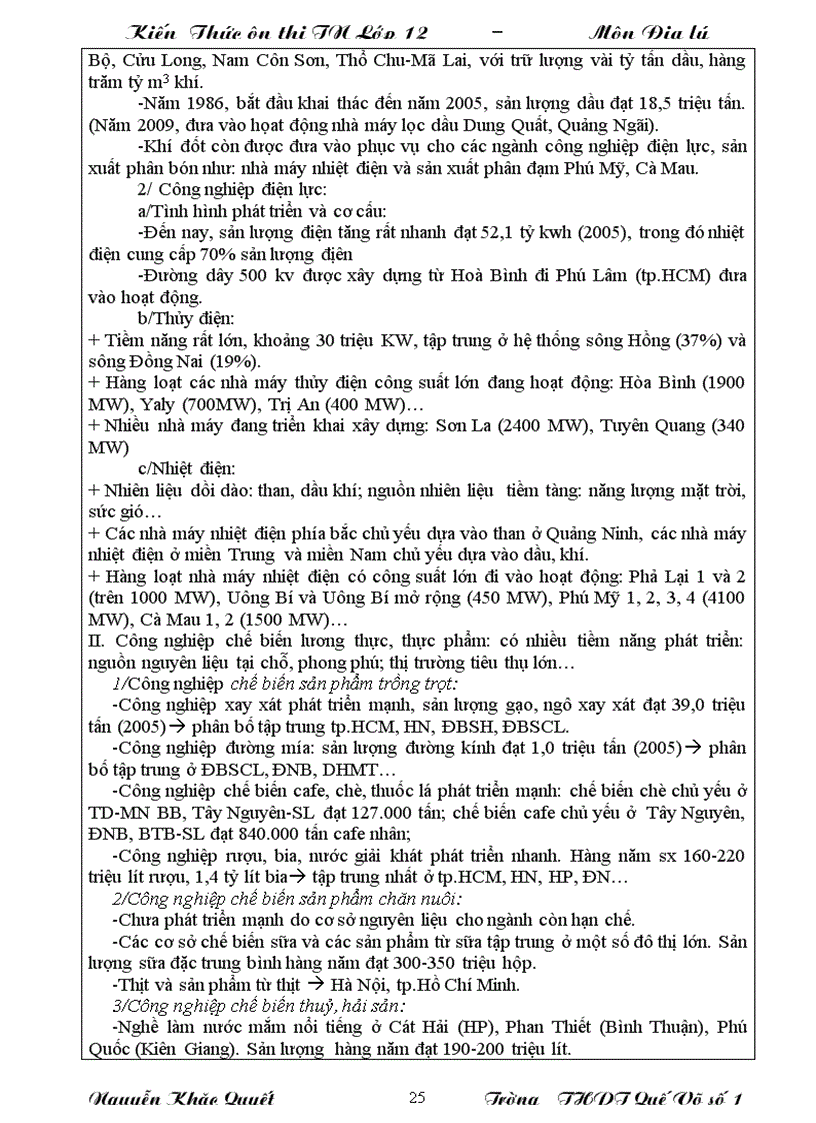 image for page Tài liệu ôn thi TN môn Địa lý 2010