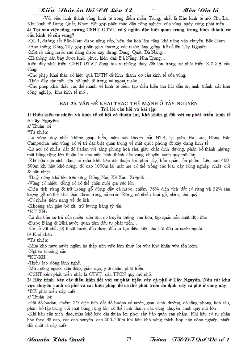 image for page Tài liệu ôn thi TN môn Địa lý 2010