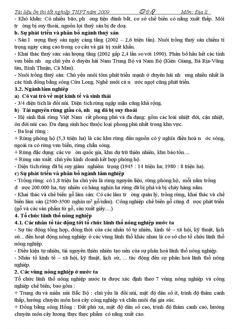 image for page TAI LIEU ON THI TN THPT 2009 MON DIA LI Phan 2