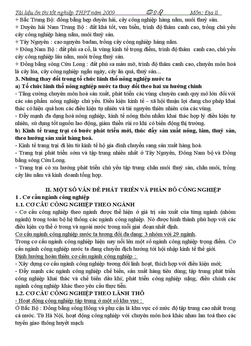 image for page TAI LIEU ON THI TN THPT 2009 MON DIA LI Phan 2