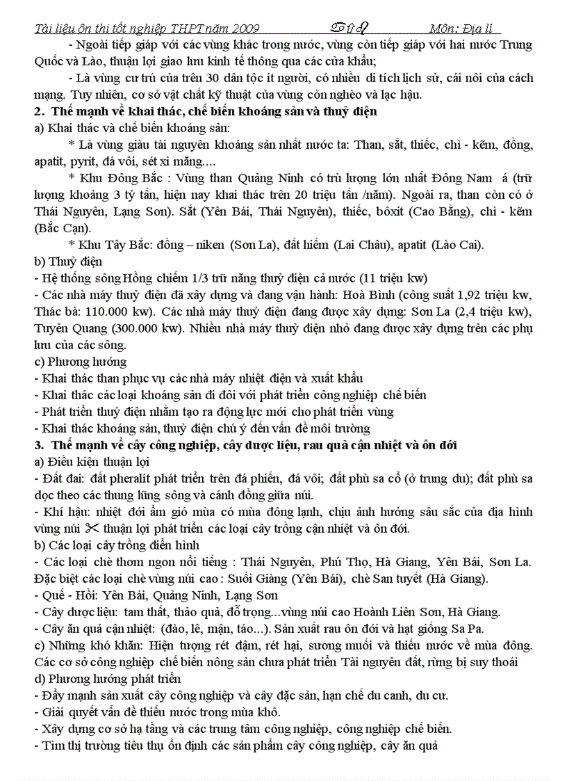 image for page TAI LIEU ON THI TN THPT 2009 MON DIA LI Phan 2