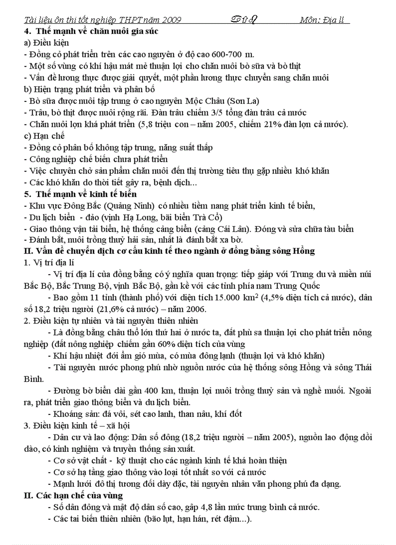 image for page TAI LIEU ON THI TN THPT 2009 MON DIA LI Phan 2