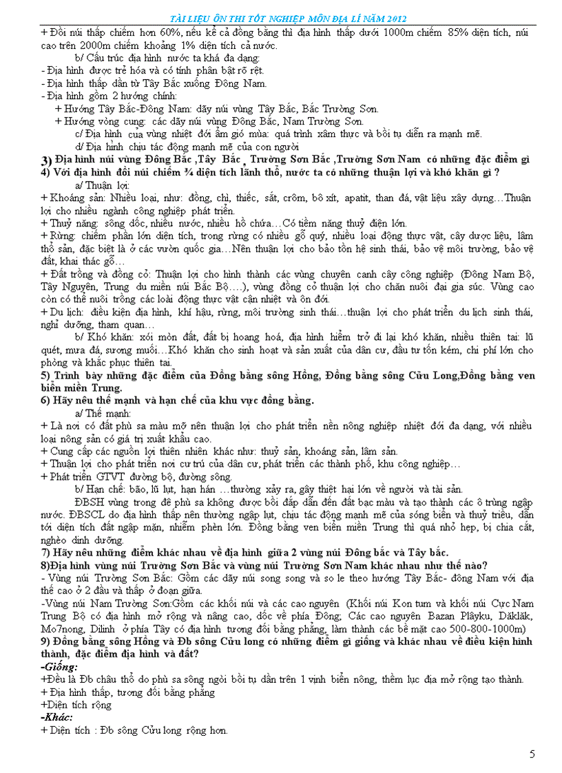 image for page Tài liệu ôn thi tn thpt môn đia lí 2012