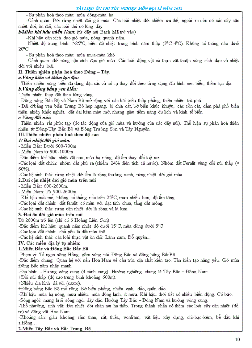 image for page Tài liệu ôn thi tn thpt môn đia lí 2012