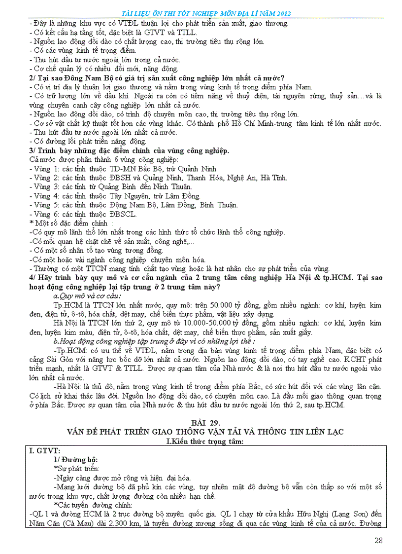 image for page Tài liệu ôn thi tn thpt môn đia lí 2012