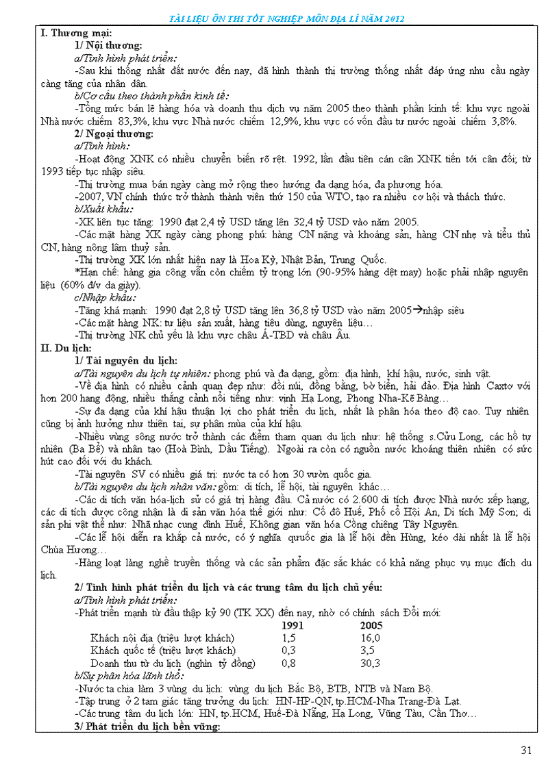 image for page Tài liệu ôn thi tn thpt môn đia lí 2012