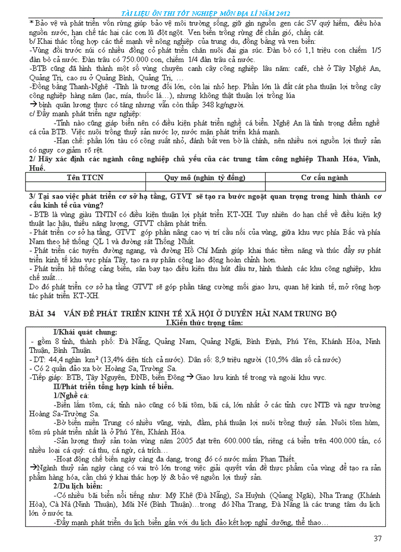 image for page Tài liệu ôn thi tn thpt môn đia lí 2012