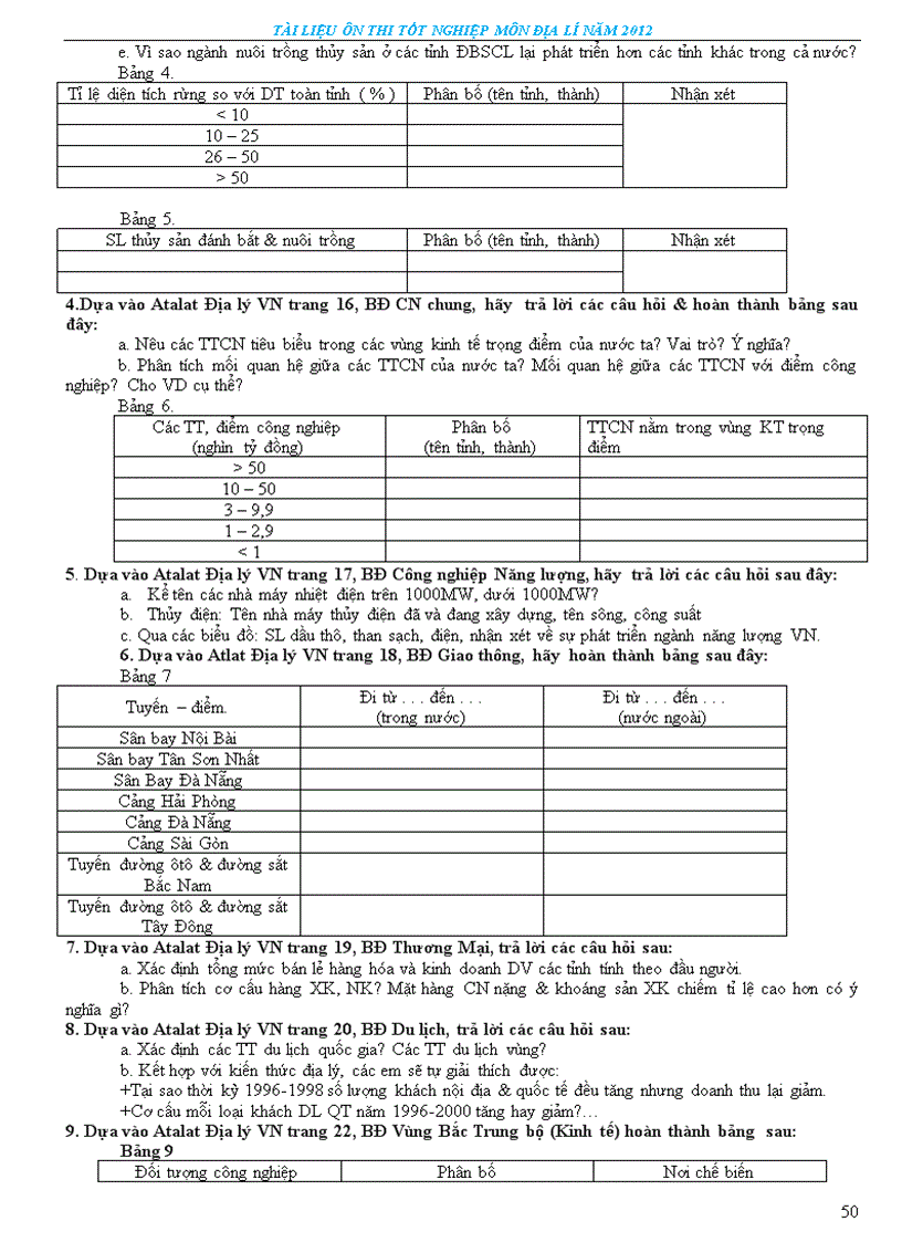 image for page Tài liệu ôn thi tn thpt môn đia lí 2012