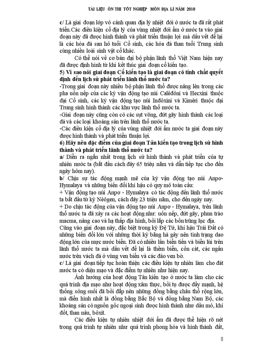 image for page Tai lieu on thi tnthpt mon đia ly 2010