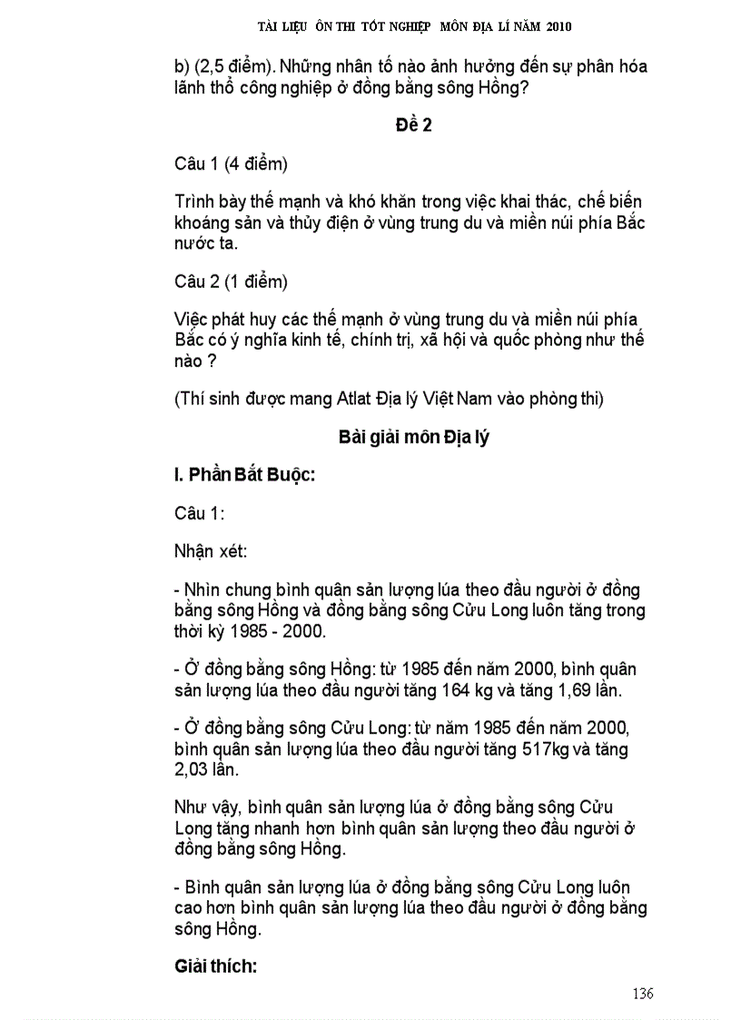 image for page Tai lieu on thi tnthpt mon đia ly 2010