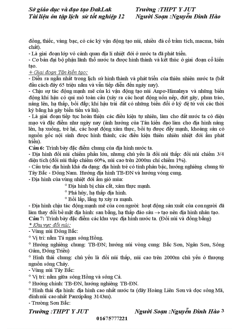 image for page Tài liệu ôn thi tốt nghiệp đại học môn đai lí 12