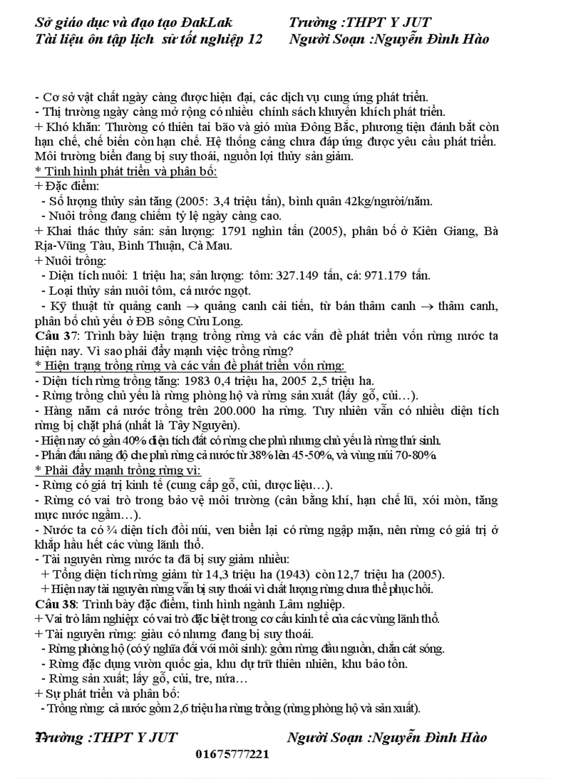 image for page Tài liệu ôn thi tốt nghiệp đại học môn đai lí 12