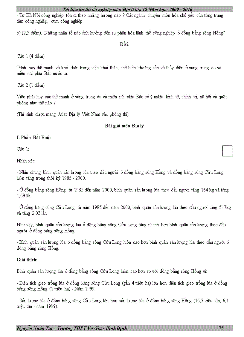 image for page Tài liệu ôn thi tốt nghiệp địa 12 năm 2010