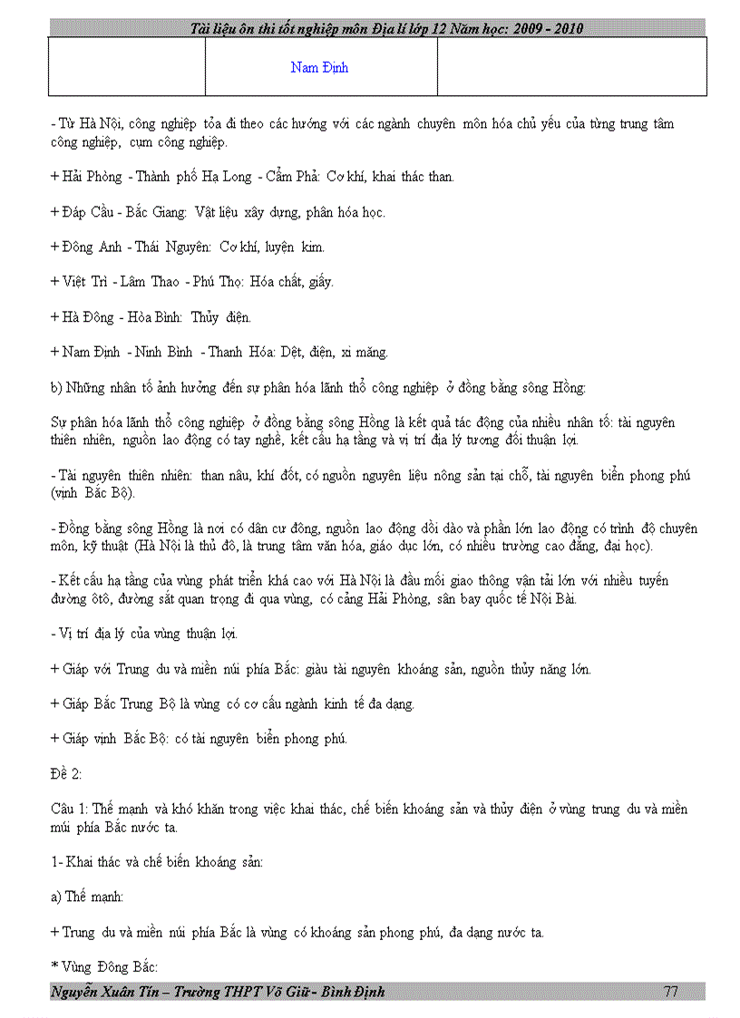 image for page Tài liệu ôn thi tốt nghiệp địa 12 năm 2010