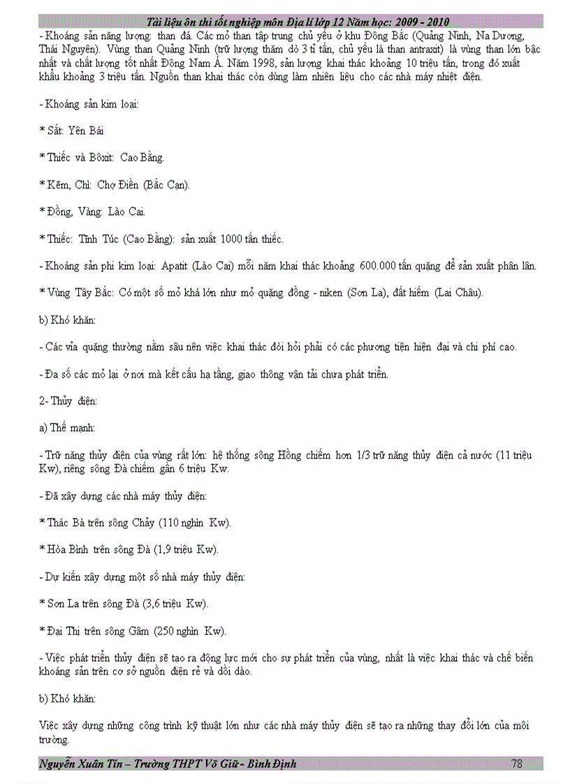 image for page Tài liệu ôn thi tốt nghiệp địa 12 năm 2010