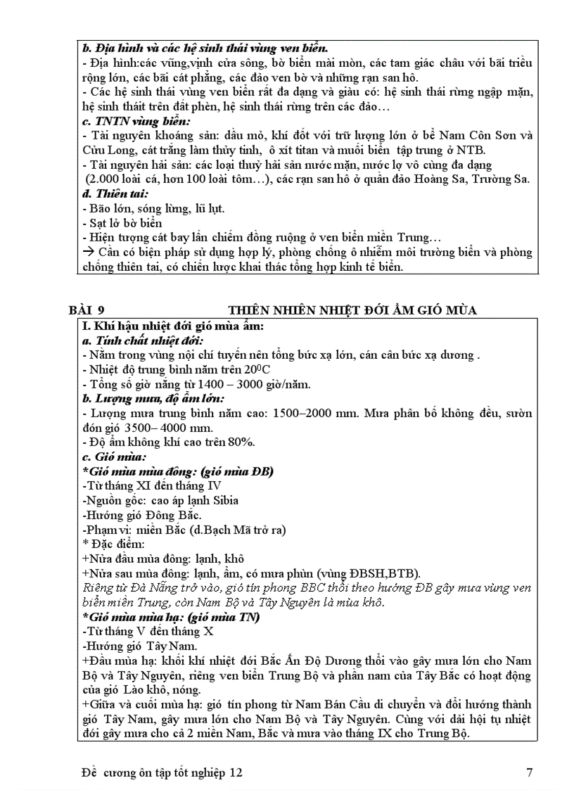 image for page Tài liệu ôn thi tốt nghiệp Địa 12 tốt