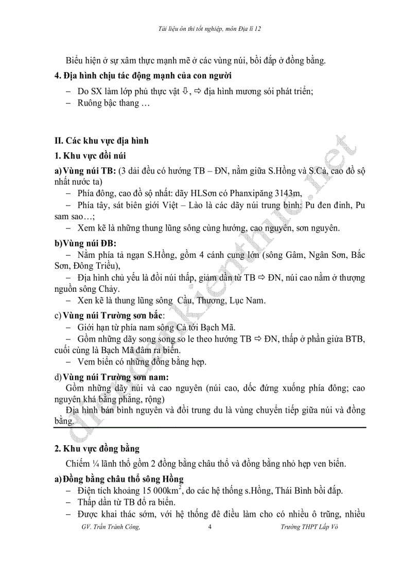 image for page Tài liệu ôn thi tốt nghiệp môn Địa lí 12