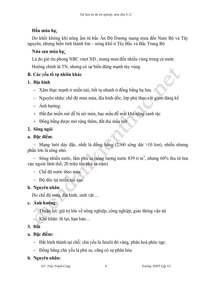 image for page Tài liệu ôn thi tốt nghiệp môn Địa lí 12