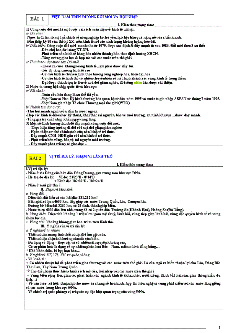 image for page Tài liệu ôn thi tốt nghiệp môn địa lý 12