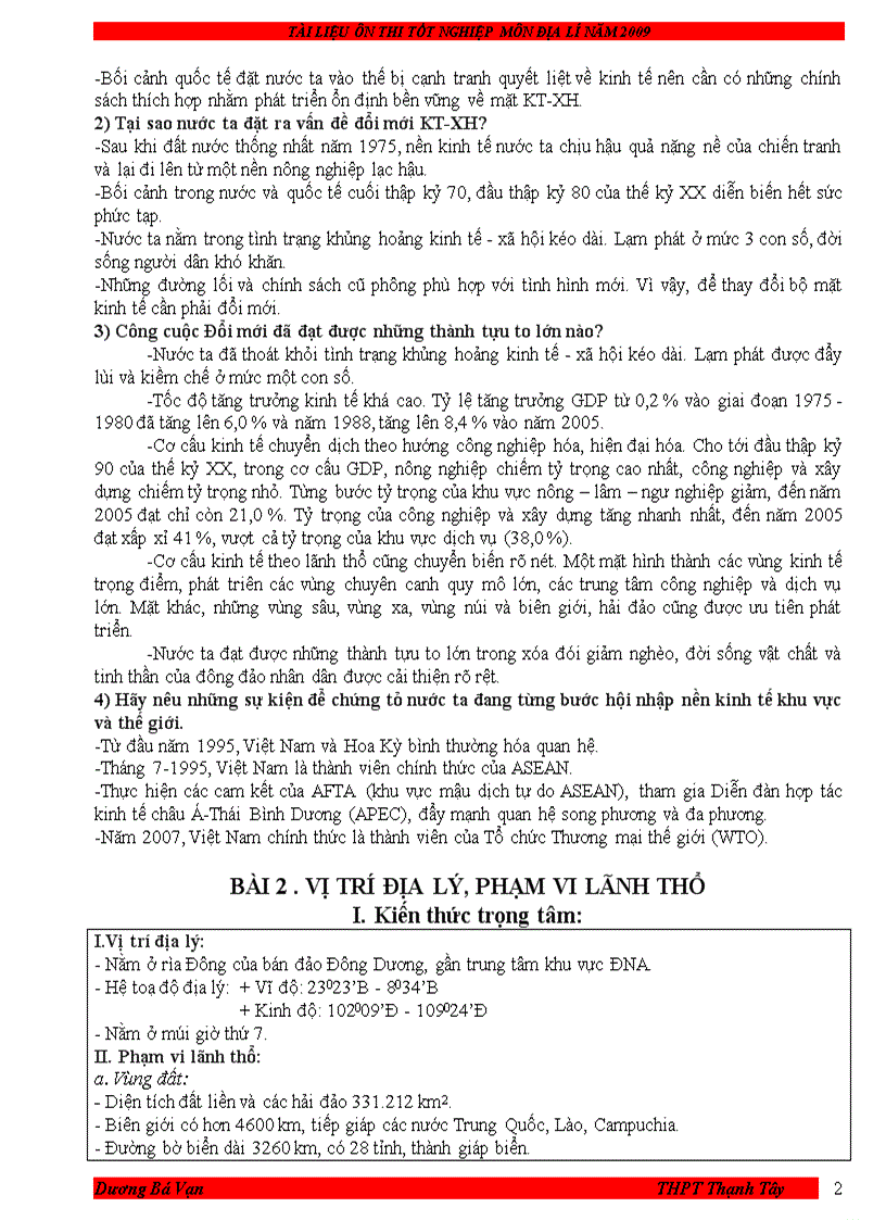 image for page Tài liệu ôn TN THPT 2009