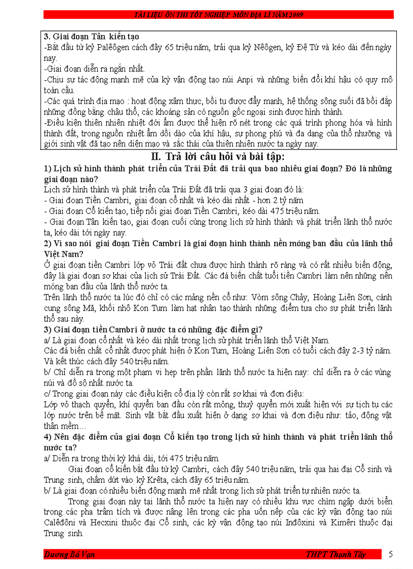 image for page Tài liệu ôn TN THPT 2009