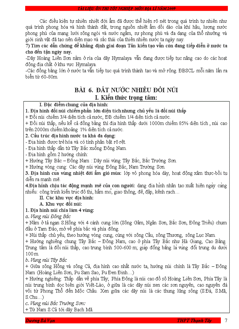 image for page Tài liệu ôn TN THPT 2009