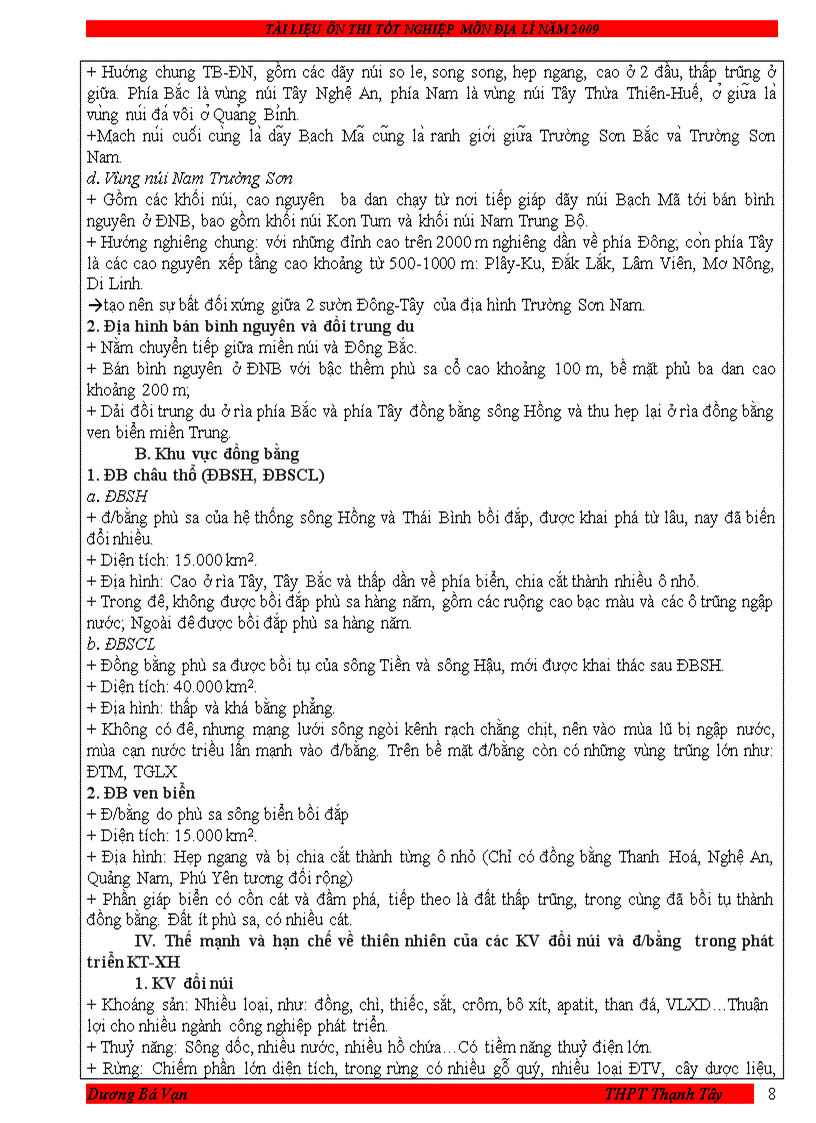 image for page Tài liệu ôn TN THPT 2009