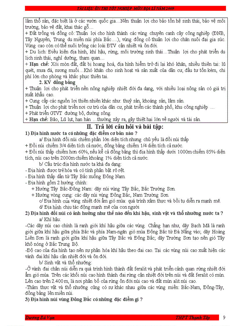 image for page Tài liệu ôn TN THPT 2009