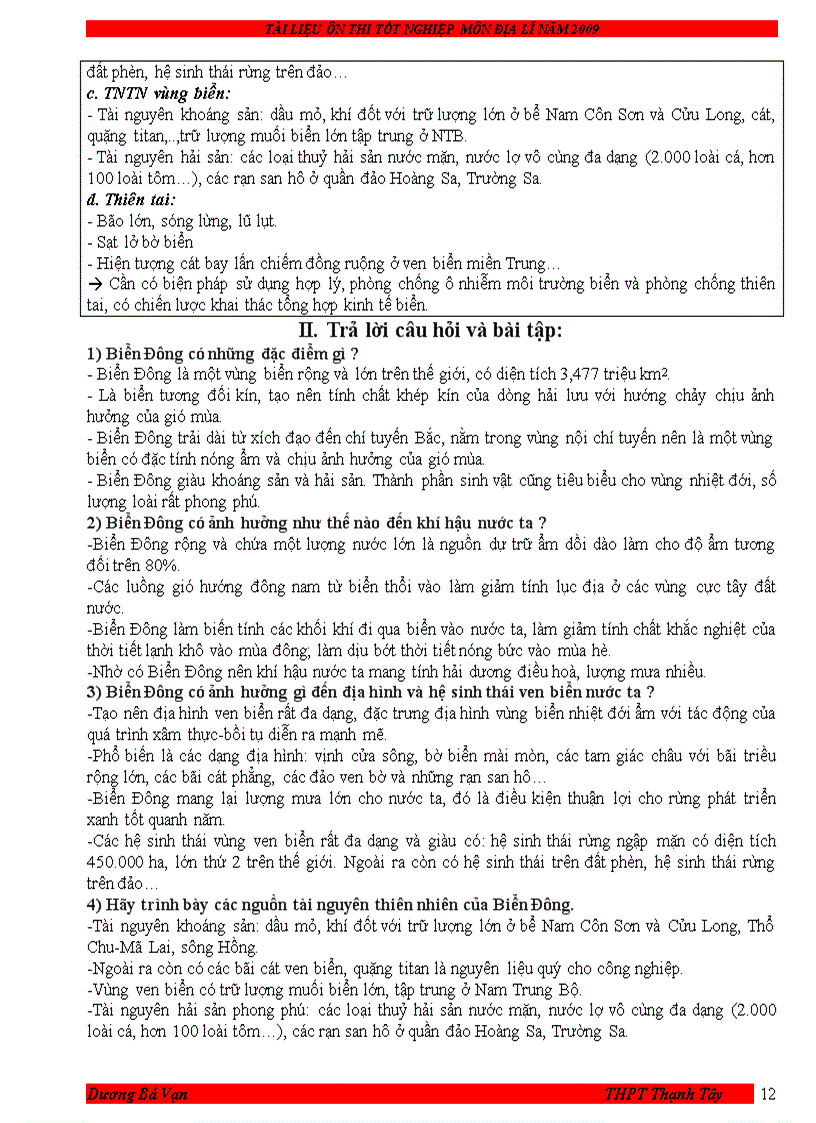 image for page Tài liệu ôn TN THPT 2009